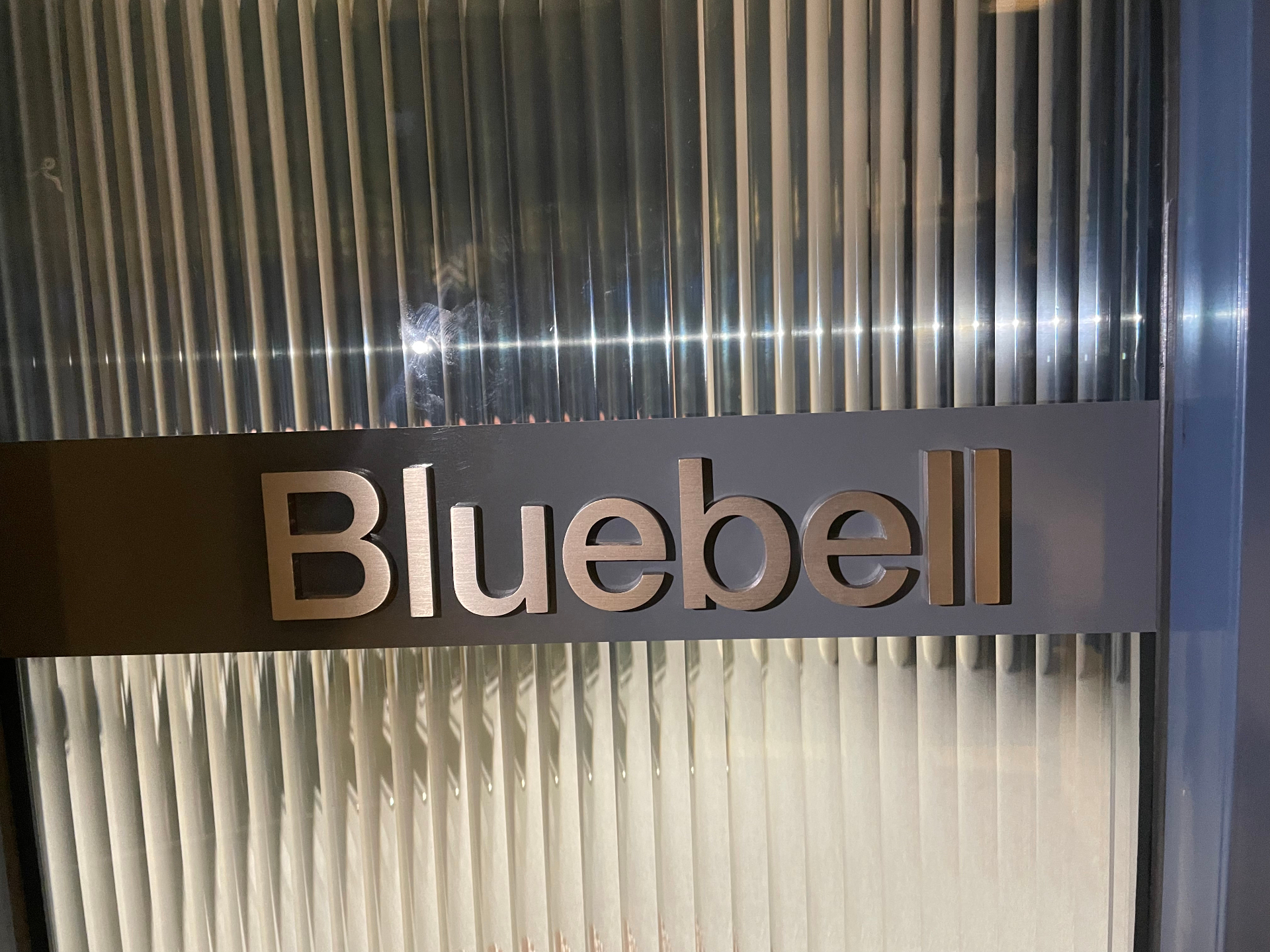 Bluebell room lettering detail