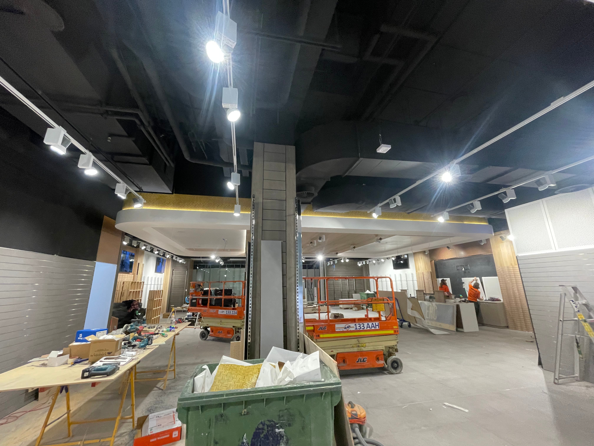 Main bar and gaming floor fit-out in progress