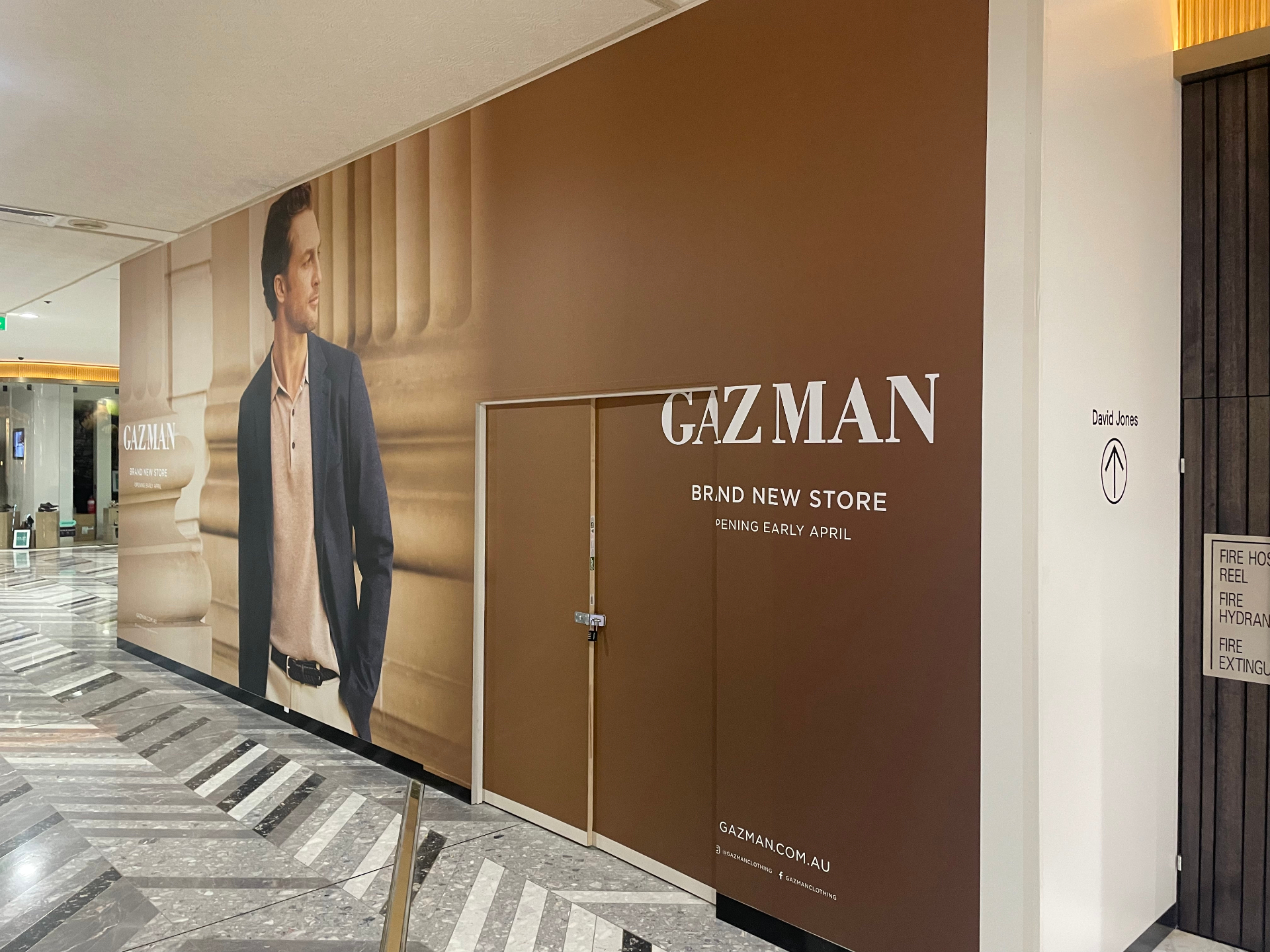Completed hoarding with access door