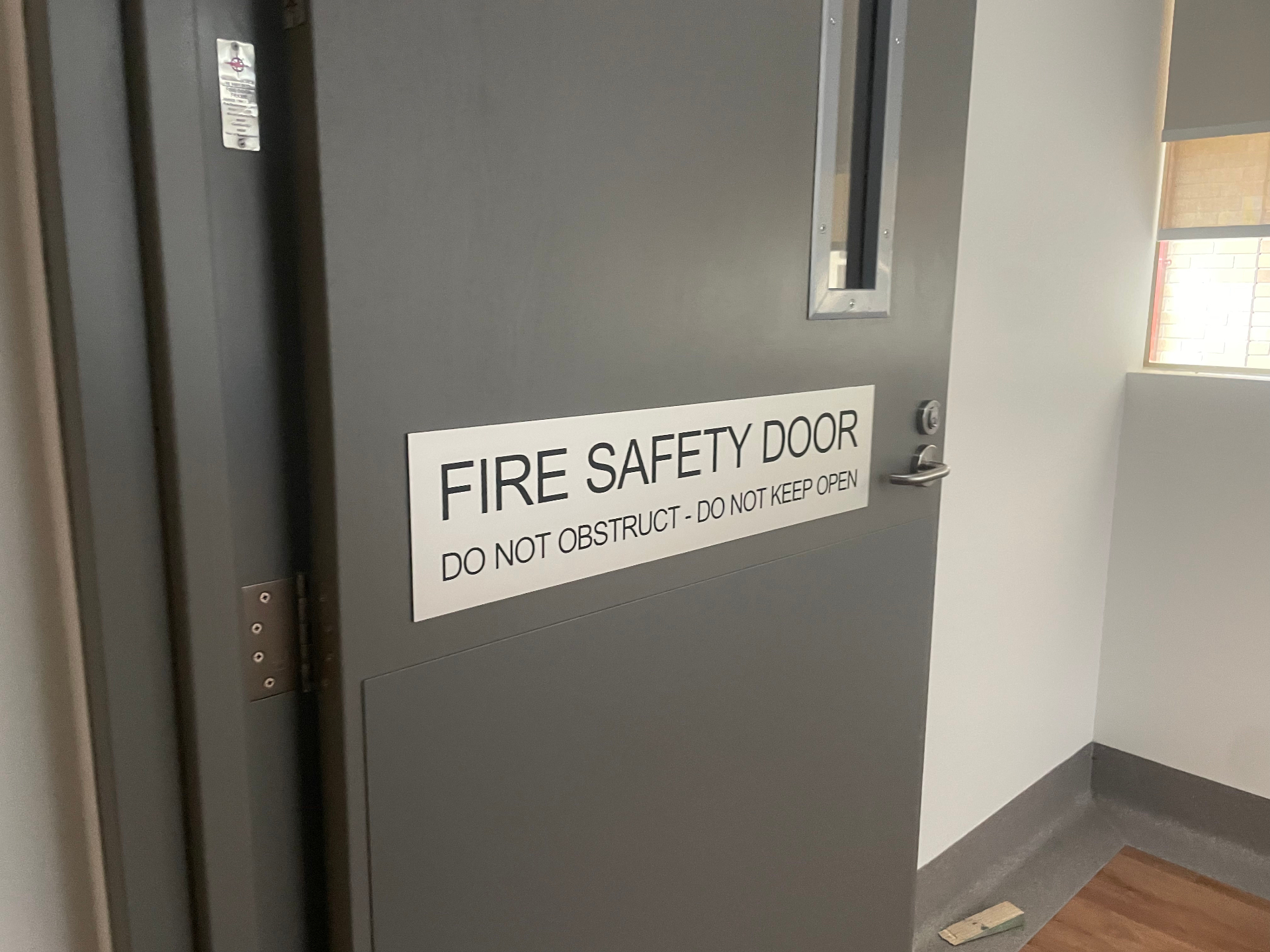 Corridor fire door compliance